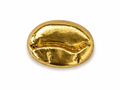 Big Coffee Bean Brooch – Oversized Gold Statement Pin