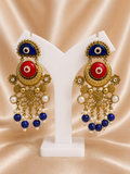 Nazar Noor Chandbali Earrings – Royal Multicolor Statement Earrings