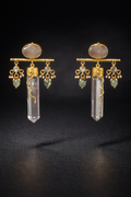 Celestial Crystal Quartz Drop Earrings