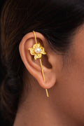 Pearl Floral Gold Ear Cuff - Etti Kapoor