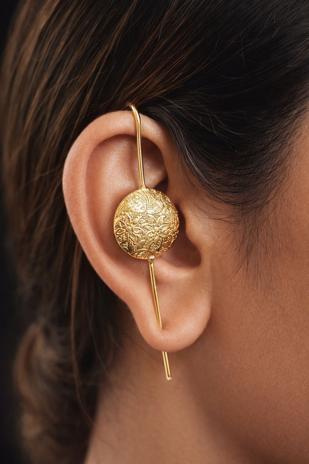Textured Gold Statement Ear Cuff - ETTI KAPOOR