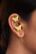 Butterfly Design Gold Ear Cuff - Etti Kapoor
